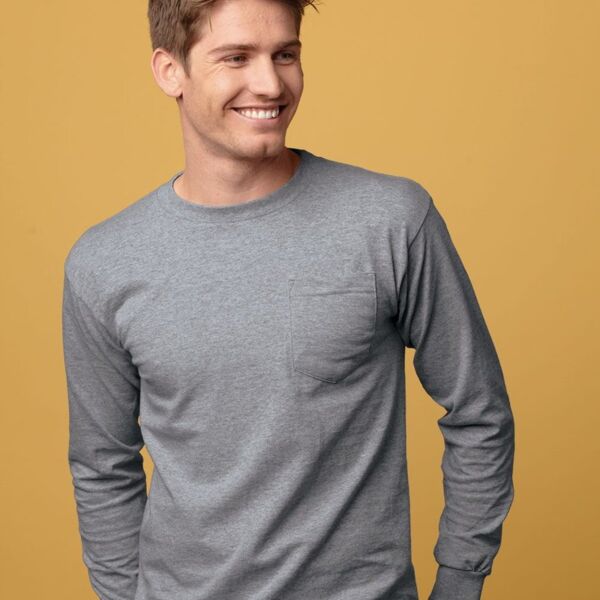 Unisex Union-Made Long Sleeve Pocket T-Shirt Thumbnail